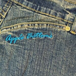 VTG Apple Bottoms Womens Size 20W Bootcut Jeans Blue Sandblasted NWOT